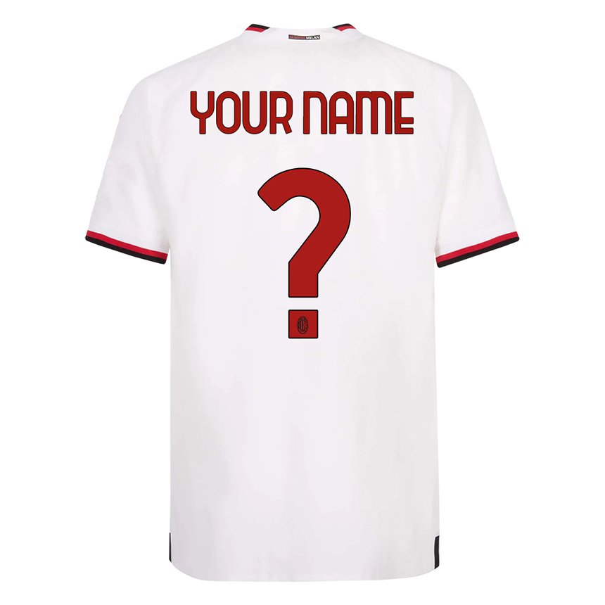 Børn Dit Navn #0 Hvid Rød Spillertrøjer 2022/23 Trøje T-Shirt