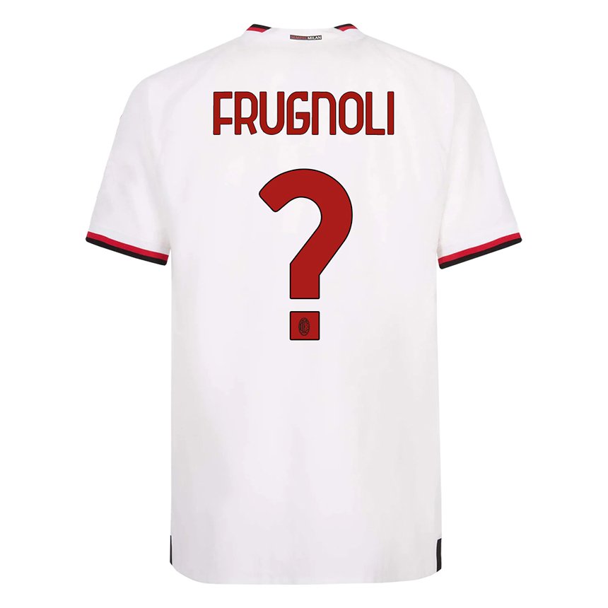 Børn Leonardo Frugnoli #0 Hvid Rød Udebane Spillertrøjer Trøje T-Shirt