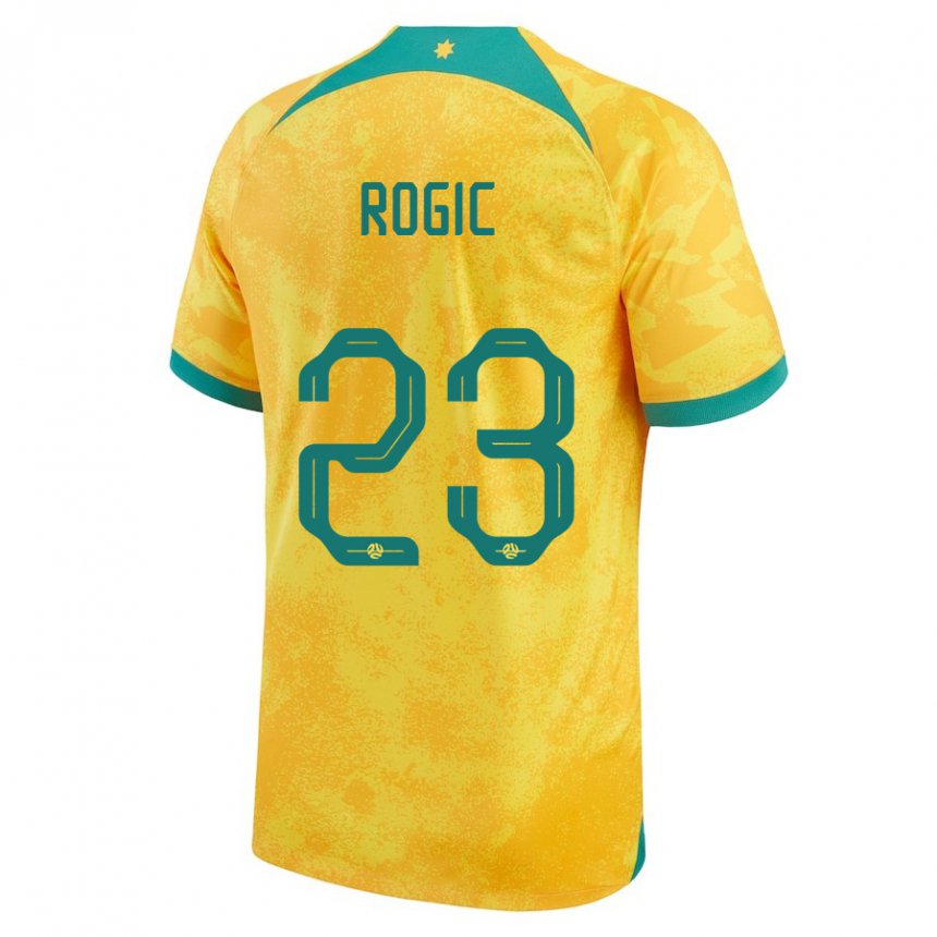 Børn Australiens Tom Rogic #23 Gylden Hjemmebane Spillertrøjer 22-24 Trøje T-shirt