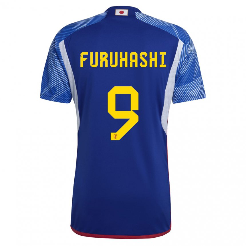 Børn Japans Kyogo Furuhashi #9 Kongeblå Hjemmebane Spillertrøjer 22-24 Trøje T-shirt