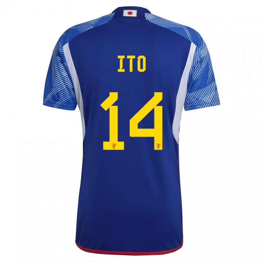 Børn Japans Junya Ito #14 Kongeblå Hjemmebane Spillertrøjer 22-24 Trøje T-shirt