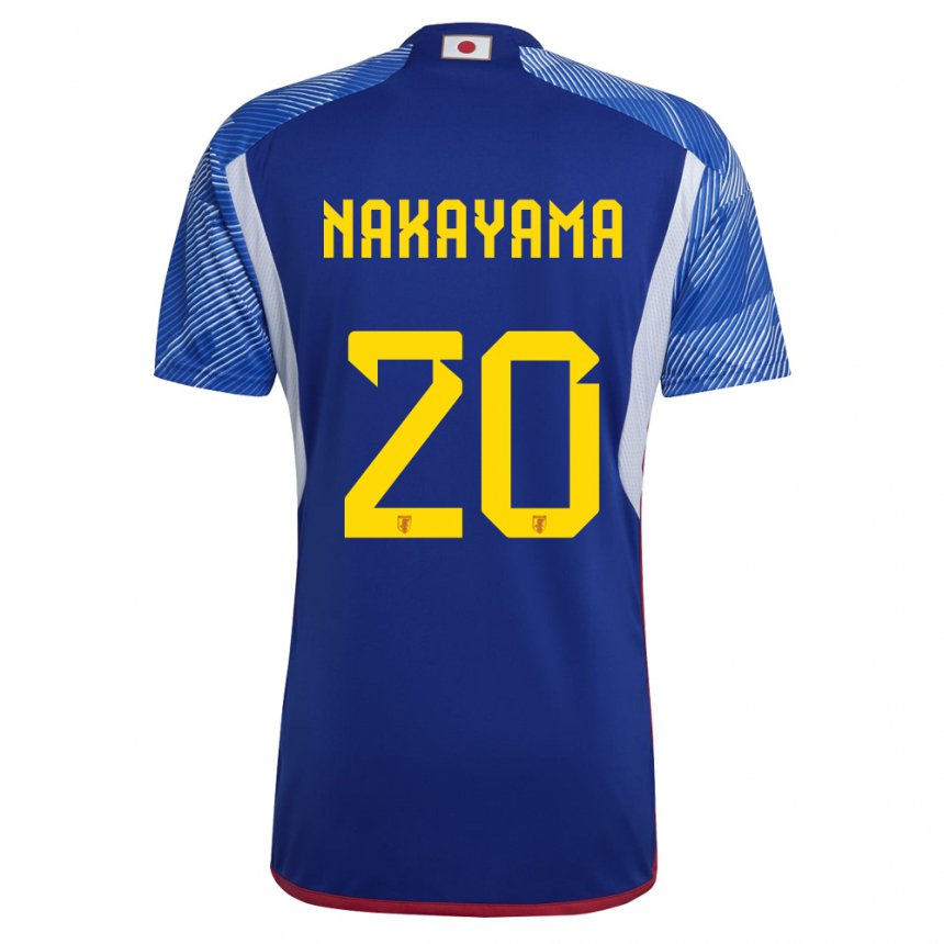 Børn Japans Yuta Nakayama #20 Kongeblå Hjemmebane Spillertrøjer 22-24 Trøje T-shirt