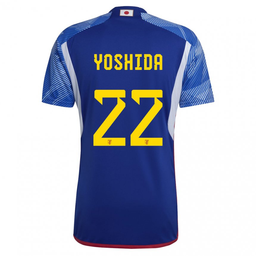 Børn Japans Maya Yoshida #22 Kongeblå Hjemmebane Spillertrøjer 22-24 Trøje T-shirt