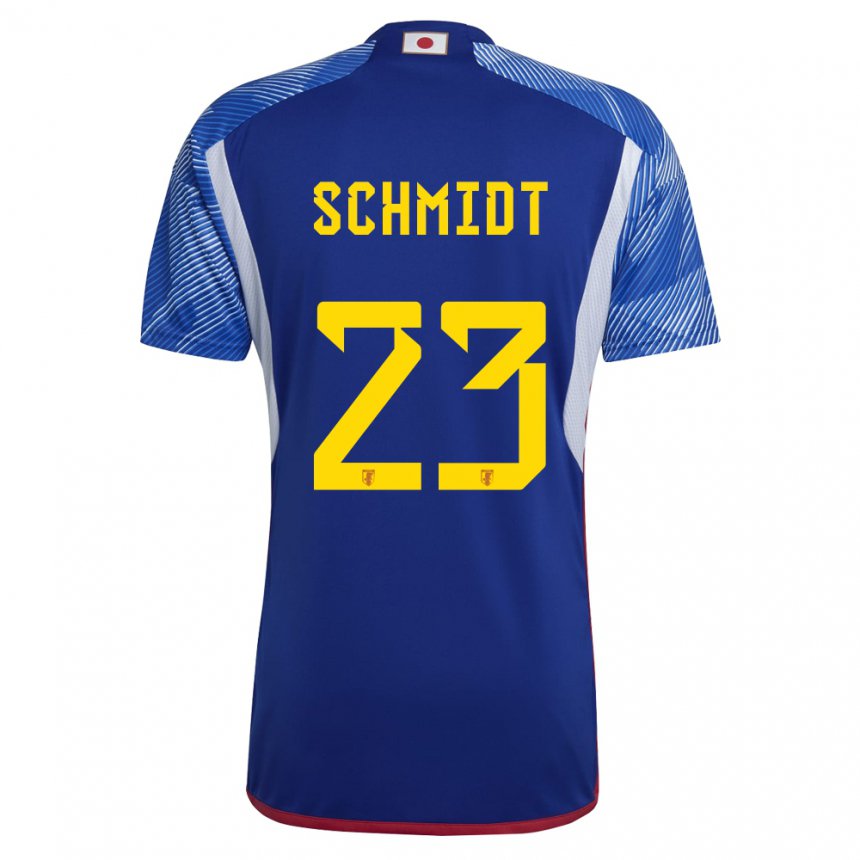 Børn Japans Daniel Schmidt #23 Kongeblå Hjemmebane Spillertrøjer 22-24 Trøje T-shirt