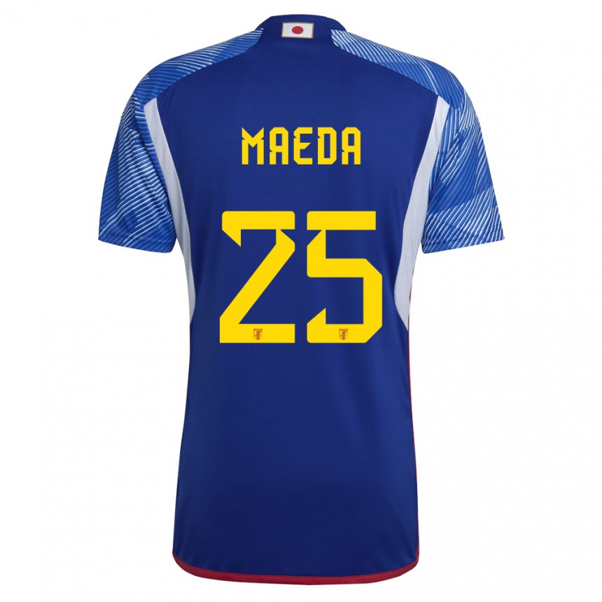 Børn Japans Daizen Maeda #25 Kongeblå Hjemmebane Spillertrøjer 22-24 Trøje T-shirt