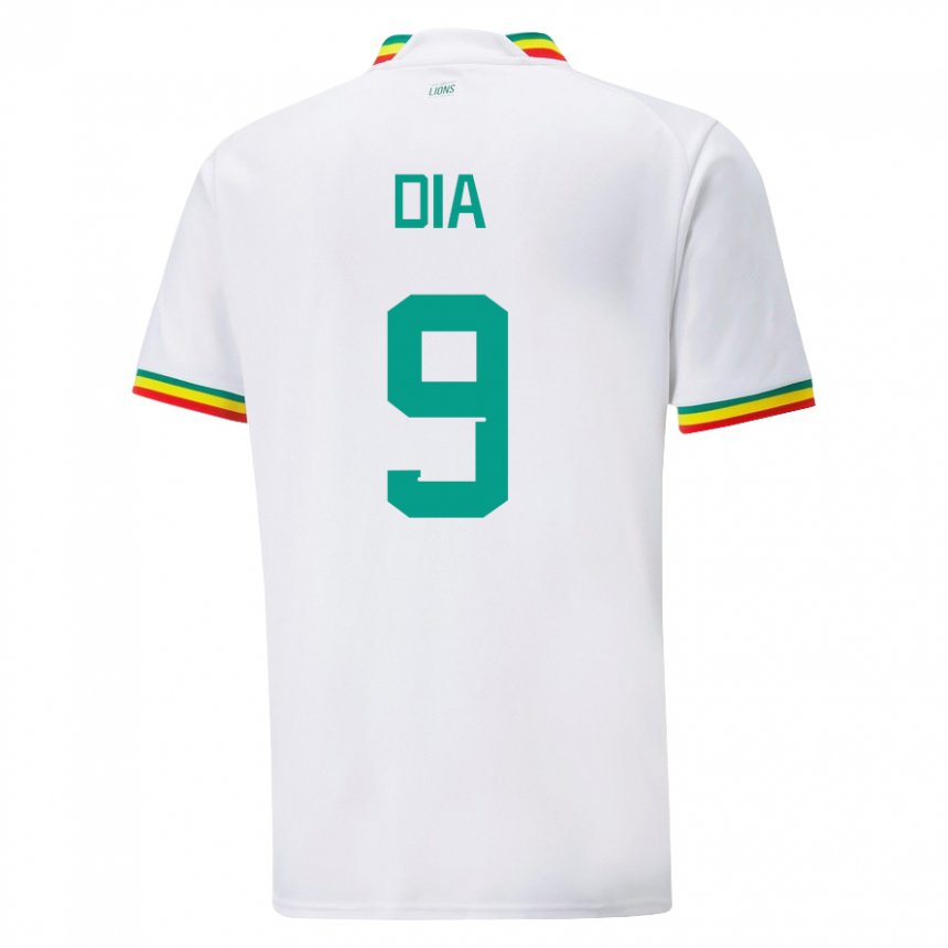 Børn Senegals Boulaye Dia #9 Hvid Hjemmebane Spillertrøjer 22-24 Trøje T-shirt