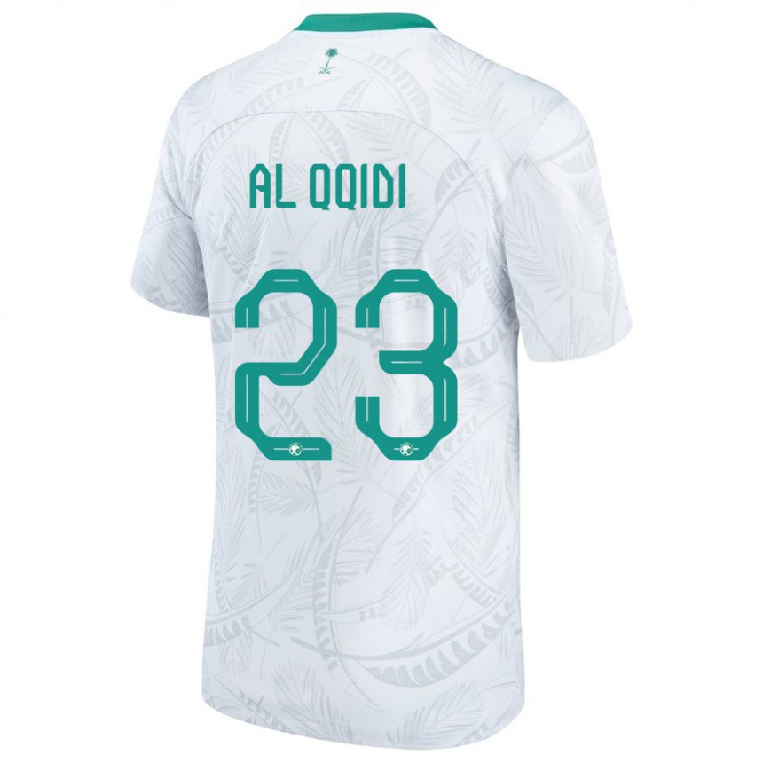 Børn Saudi-arabiens Nawaf Al Qqidi #23 Hvid Hjemmebane Spillertrøjer 22-24 Trøje T-shirt