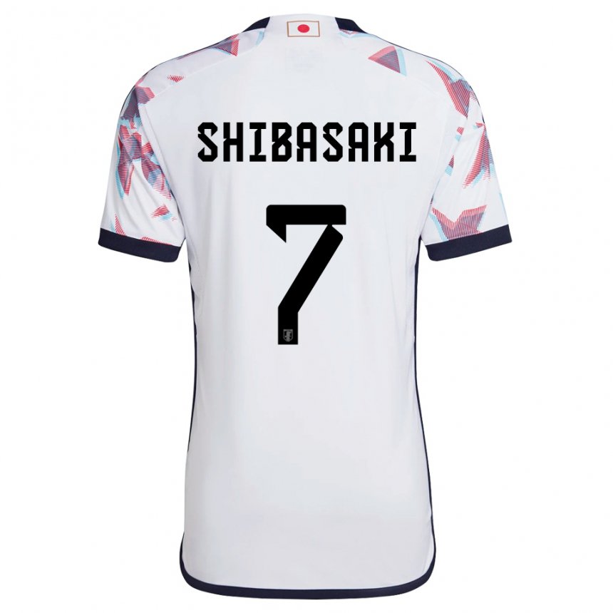 Børn Japans Gaku Shibasaki #7 Hvid Udebane Spillertrøjer 22-24 Trøje T-shirt