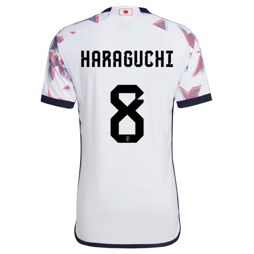 Børn Japans Genki Haraguchi #8 Hvid Udebane Spillertrøjer 22-24 Trøje T-shirt