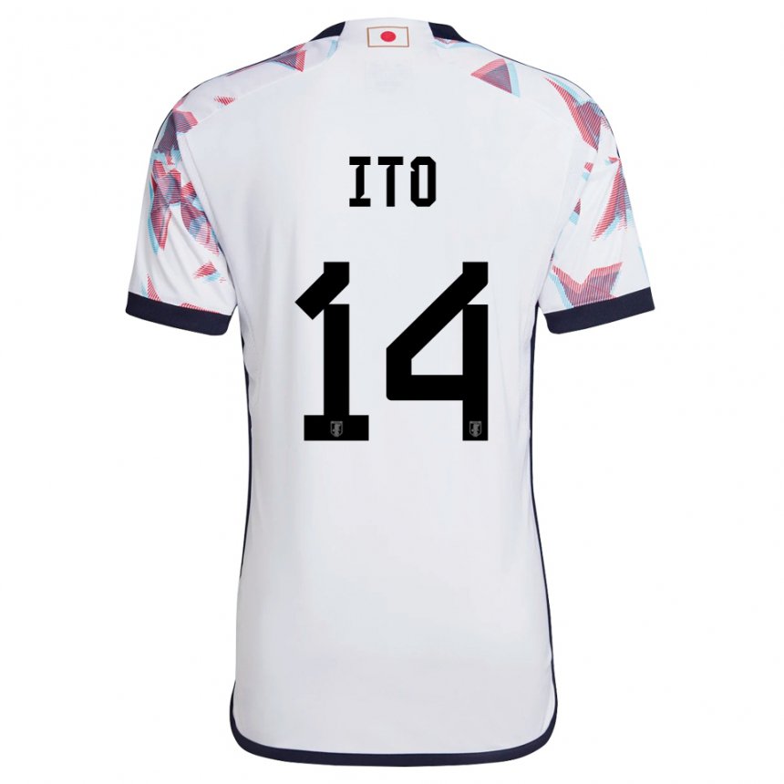 Børn Japans Junya Ito #14 Hvid Udebane Spillertrøjer 22-24 Trøje T-shirt