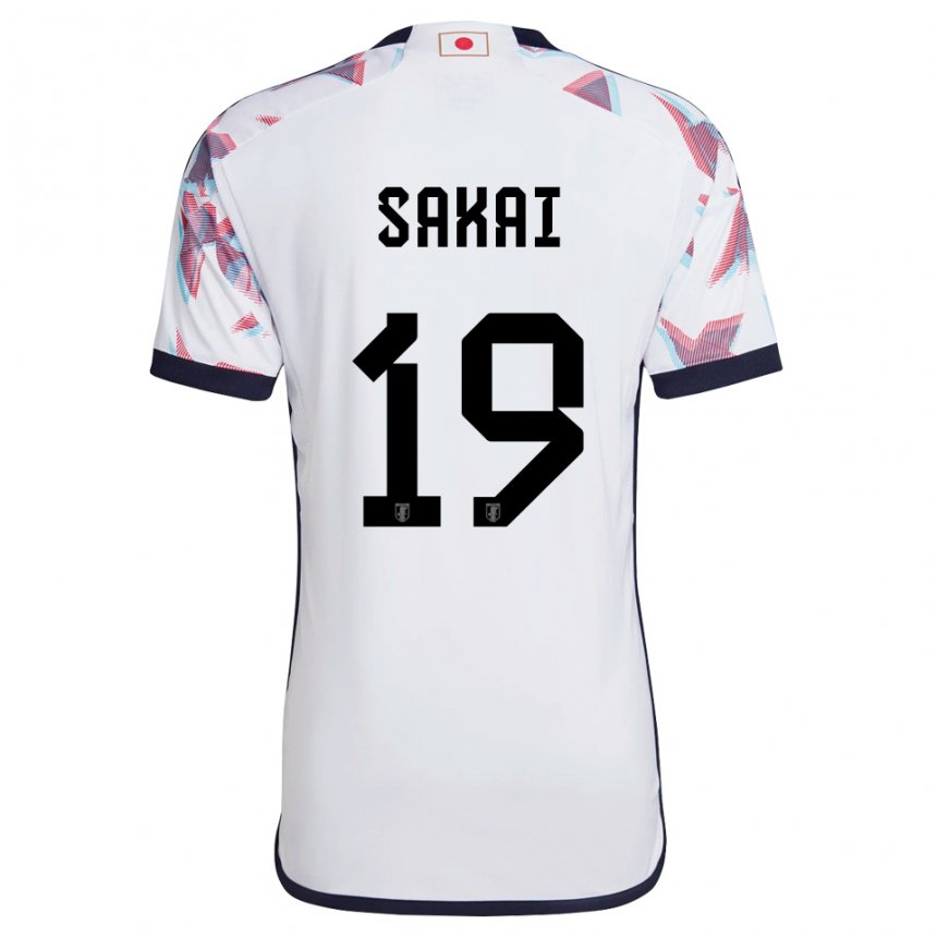 Børn Japans Hiroki Sakai #19 Hvid Udebane Spillertrøjer 22-24 Trøje T-shirt