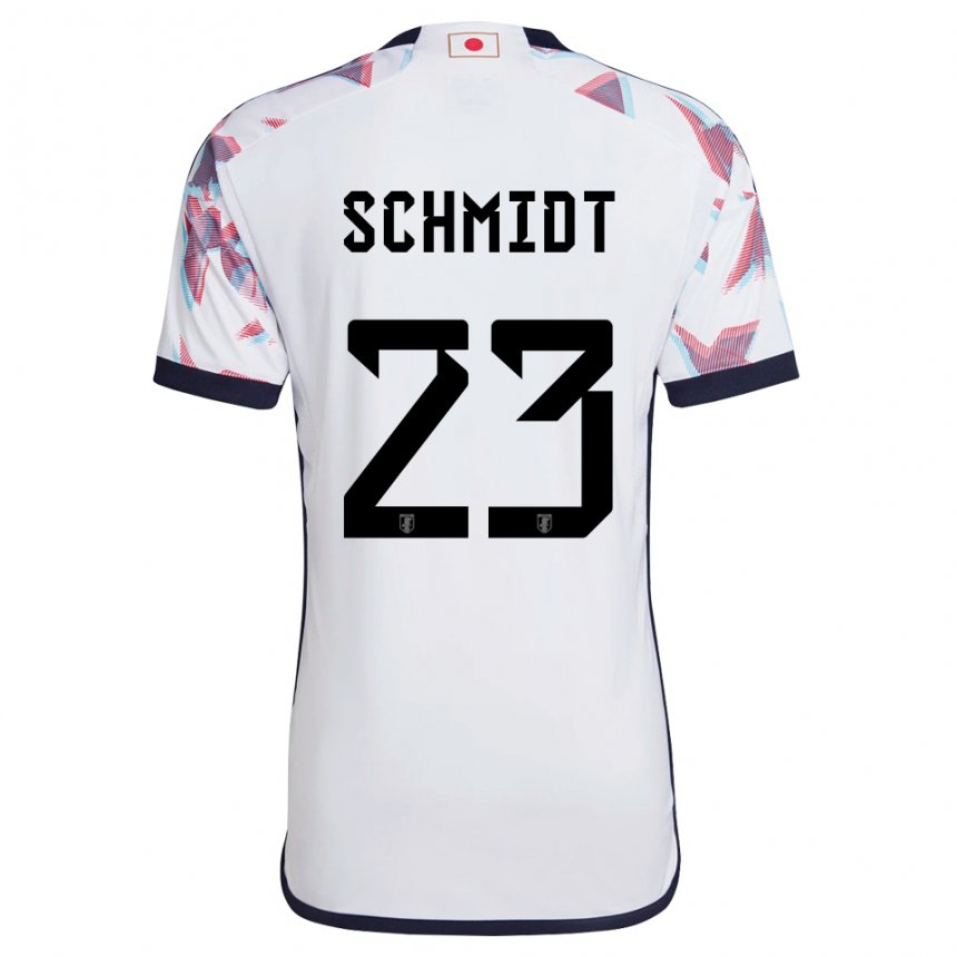 Børn Japans Daniel Schmidt #23 Hvid Udebane Spillertrøjer 22-24 Trøje T-shirt
