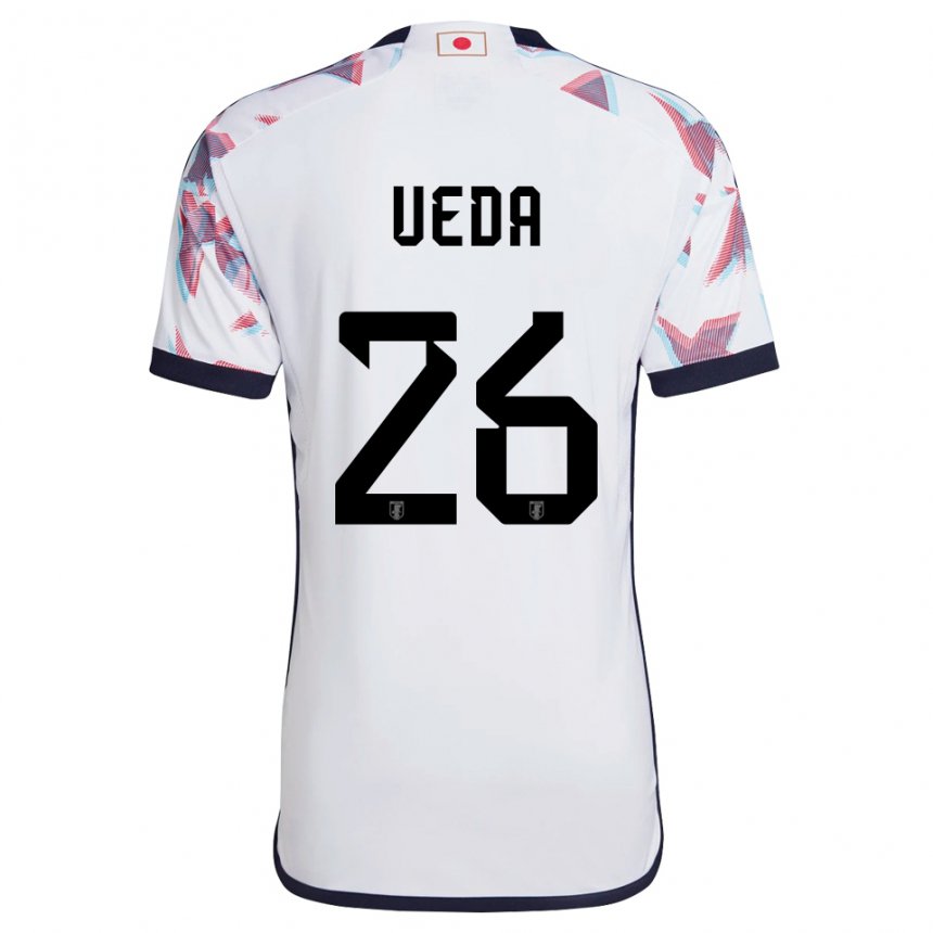 Børn Japans Ayase Ueda #26 Hvid Udebane Spillertrøjer 22-24 Trøje T-shirt