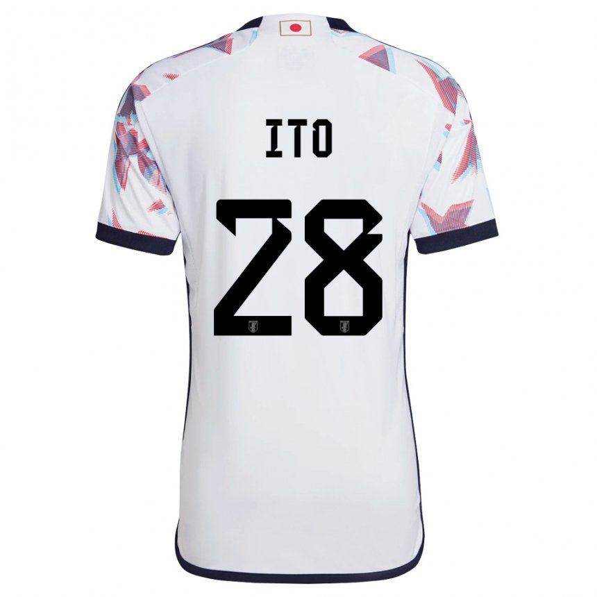Børn Japans Hiroki Ito #28 Hvid Udebane Spillertrøjer 22-24 Trøje T-shirt