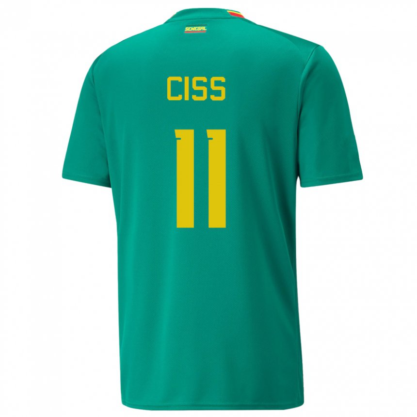 Børn Senegals Pathe Ciss #11 Grøn Udebane Spillertrøjer 22-24 Trøje T-shirt