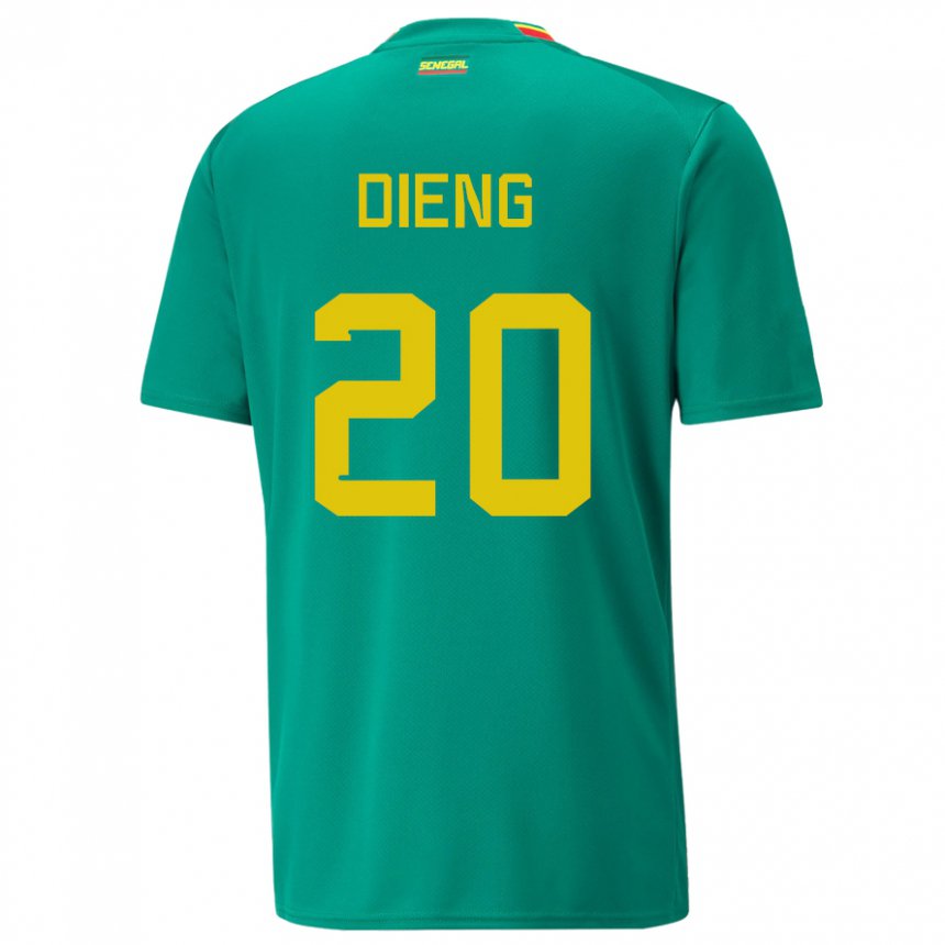 Børn Senegals Bamba Dieng #20 Grøn Udebane Spillertrøjer 22-24 Trøje T-shirt