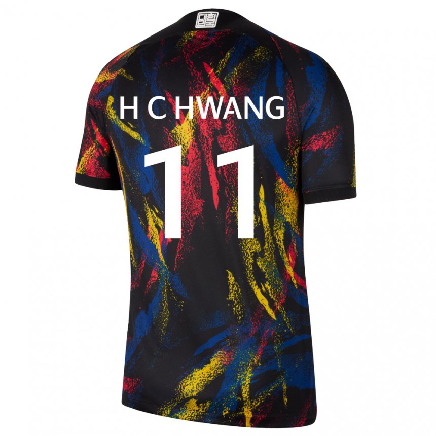 Børn Sydkoreas Hee-chan Hwang #11 Flerfarvet Udebane Spillertrøjer 22-24 Trøje T-shirt