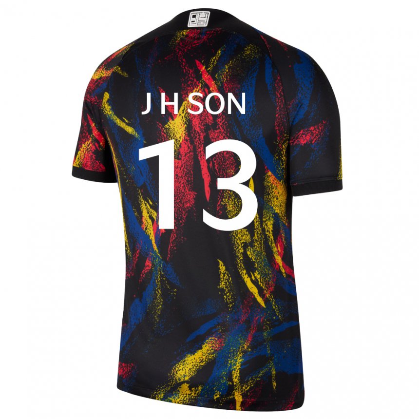 Børn Sydkoreas Jun-ho Son #13 Flerfarvet Udebane Spillertrøjer 22-24 Trøje T-shirt