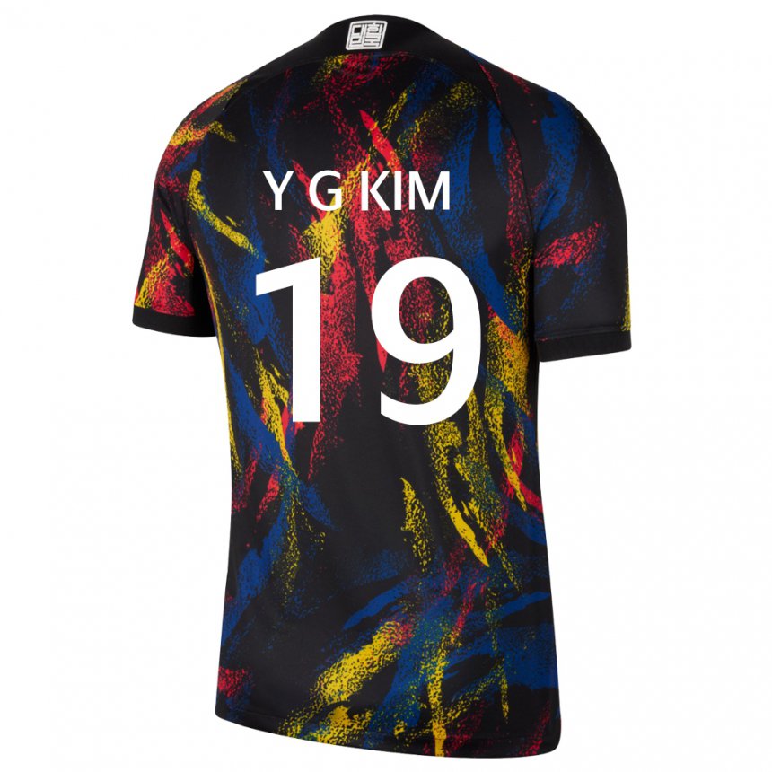 Børn Sydkoreas Young-gwon Kim #19 Flerfarvet Udebane Spillertrøjer 22-24 Trøje T-shirt