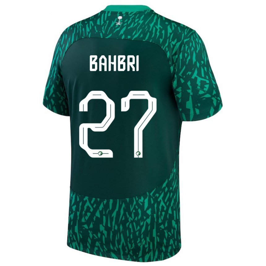 Børn Saudi-arabiens Hatan Bahbri #27 Mørkegrøn Udebane Spillertrøjer 22-24 Trøje T-shirt