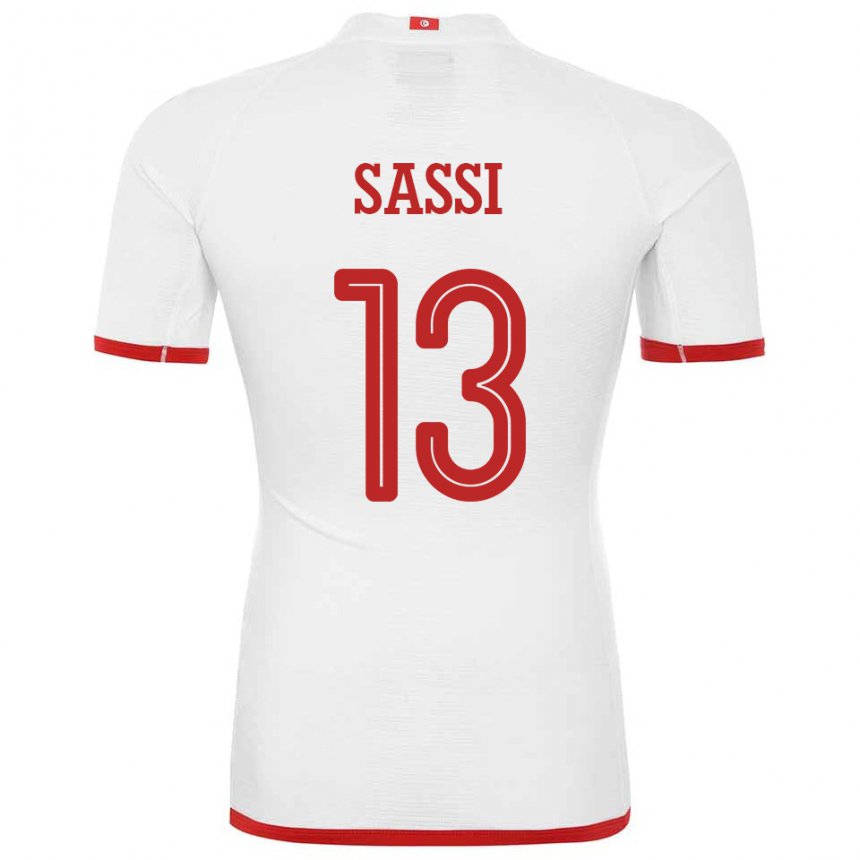 Børn Tunesiens Ferjani Sassi #13 Hvid Udebane Spillertrøjer 22-24 Trøje T-shirt