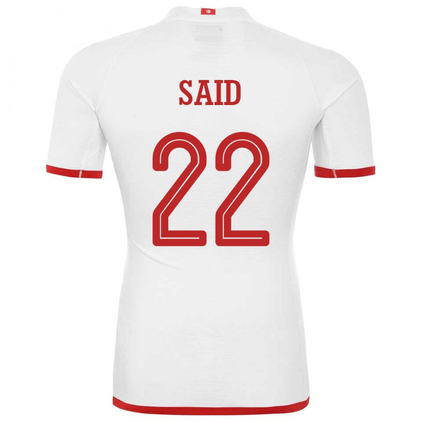 Børn Tunesiens Bechir Ben Said #22 Hvid Udebane Spillertrøjer 22-24 Trøje T-shirt