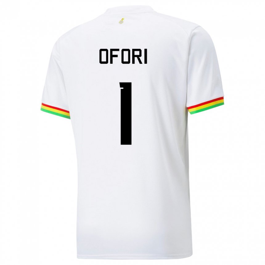 Mænd Ghanas Richard Ofori #1 Hvid Hjemmebane Spillertrøjer 22-24 Trøje T-shirt