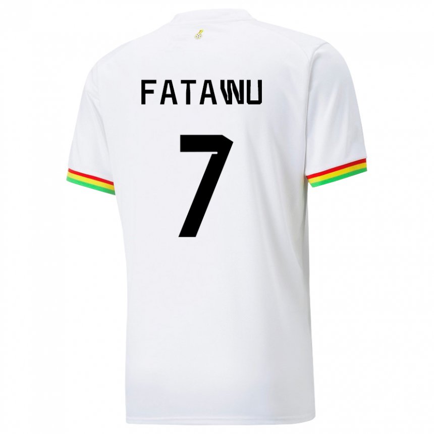 Mænd Ghanas Issahaku Fatawu #7 Hvid Hjemmebane Spillertrøjer 22-24 Trøje T-shirt