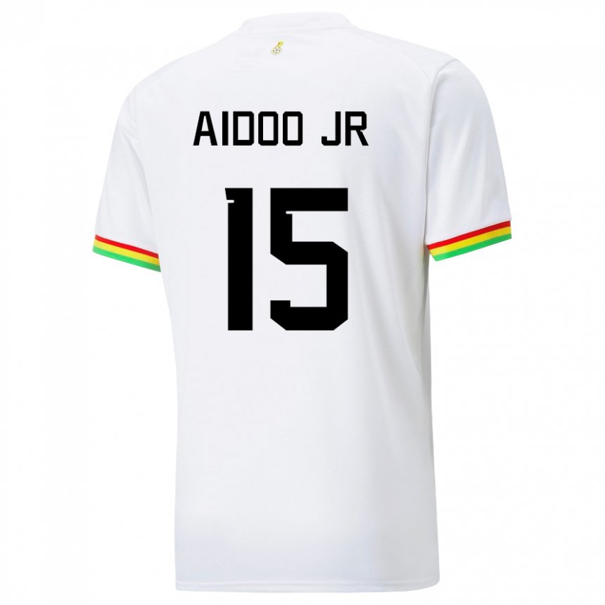 Mænd Ghanas Joseph Aidoo #15 Hvid Hjemmebane Spillertrøjer 22-24 Trøje T-shirt
