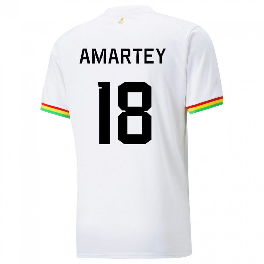 Mænd Ghanas Daniel Amartey #18 Hvid Hjemmebane Spillertrøjer 22-24 Trøje T-shirt