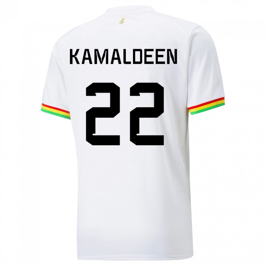 Mænd Ghanas Kamaldeen Sulemana #22 Hvid Hjemmebane Spillertrøjer 22-24 Trøje T-shirt