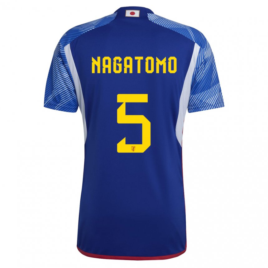 Mænd Japans Yuto Nagatomo #5 Kongeblå Hjemmebane Spillertrøjer 22-24 Trøje T-shirt