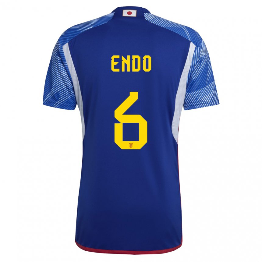 Mænd Japans Wataru Endo #6 Kongeblå Hjemmebane Spillertrøjer 22-24 Trøje T-shirt