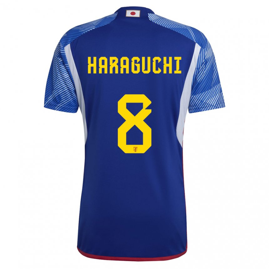 Mænd Japans Genki Haraguchi #8 Kongeblå Hjemmebane Spillertrøjer 22-24 Trøje T-shirt