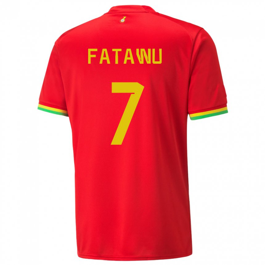 Mænd Ghanas Issahaku Fatawu #7 Rød Udebane Spillertrøjer 22-24 Trøje T-shirt