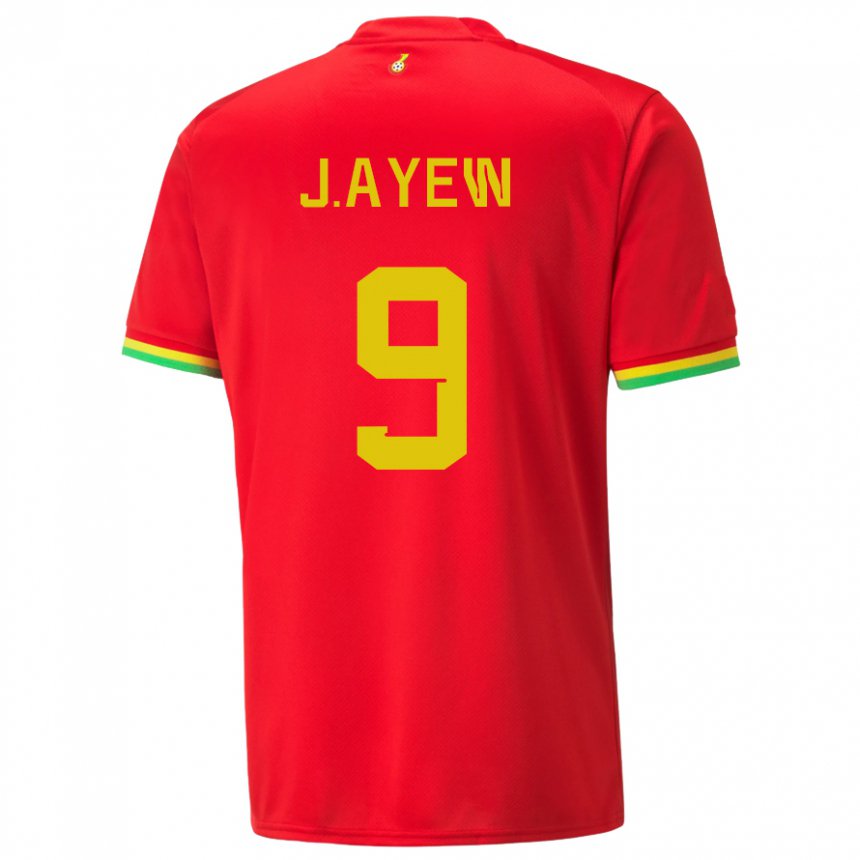 Mænd Ghanas Jordan Ayew #9 Rød Udebane Spillertrøjer 22-24 Trøje T-shirt