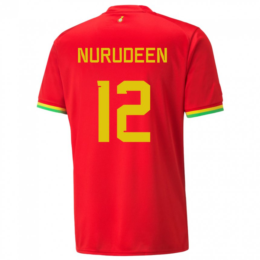 Mænd Ghanas Abdul Nurudeen #12 Rød Udebane Spillertrøjer 22-24 Trøje T-shirt