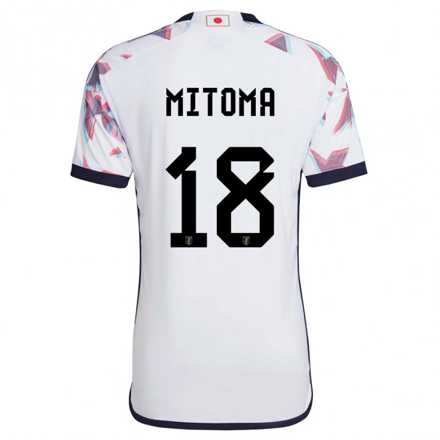 Mænd Japans Kaoru Mitoma #18 Hvid Udebane Spillertrøjer 22-24 Trøje T-shirt