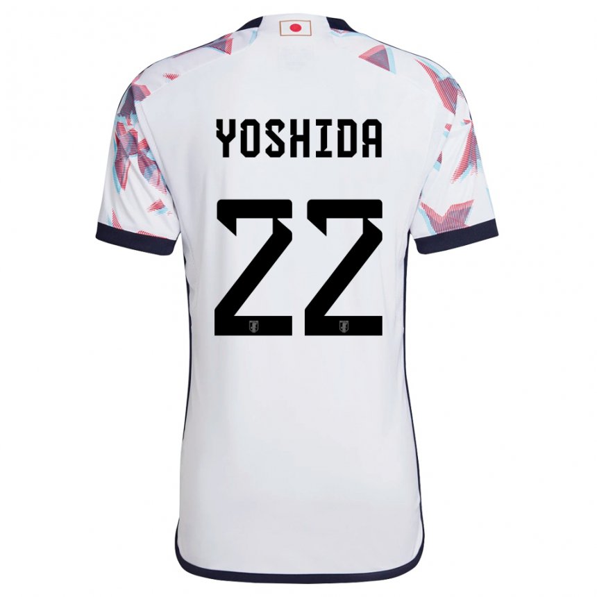 Mænd Japans Maya Yoshida #22 Hvid Udebane Spillertrøjer 22-24 Trøje T-shirt