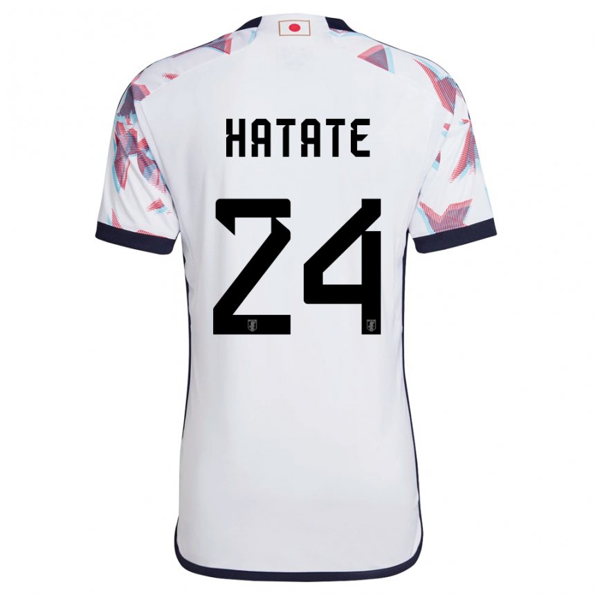 Mænd Japans Reo Hatate #24 Hvid Udebane Spillertrøjer 22-24 Trøje T-shirt