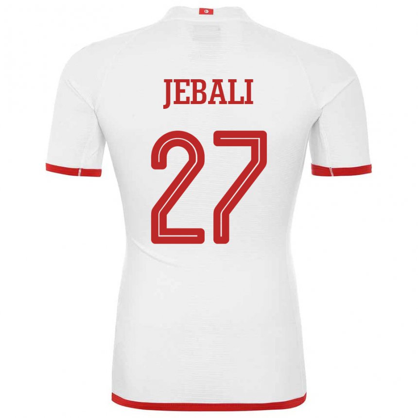 Mænd Tunesiens Issam Jebali #27 Hvid Udebane Spillertrøjer 22-24 Trøje T-shirt