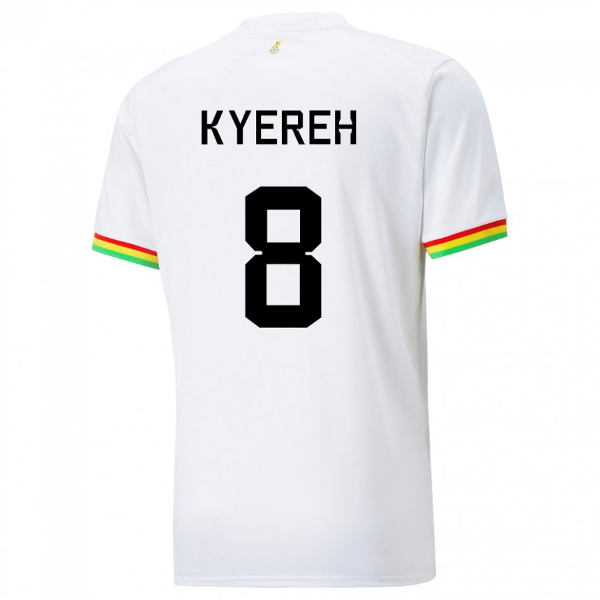 Kvinder Ghanas Daniel-kofi Kyereh #8 Hvid Hjemmebane Spillertrøjer 22-24 Trøje T-shirt