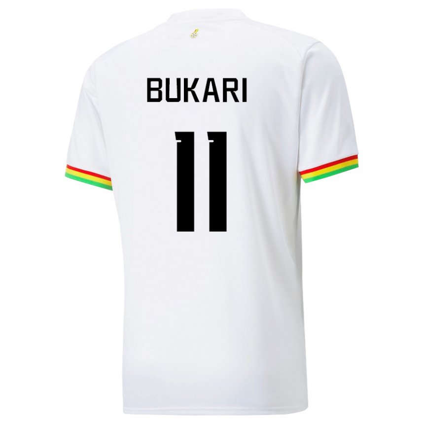 Kvinder Ghanas Osman Bukari #11 Hvid Hjemmebane Spillertrøjer 22-24 Trøje T-shirt