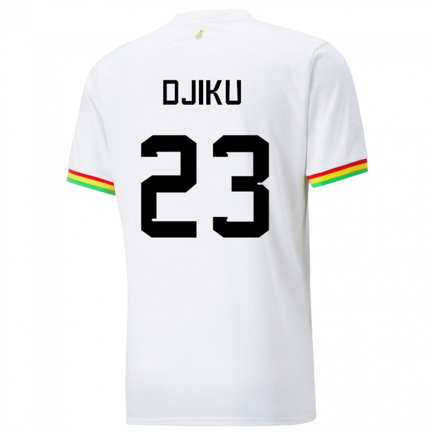 Kvinder Ghanas Alexander Djiku #23 Hvid Hjemmebane Spillertrøjer 22-24 Trøje T-shirt