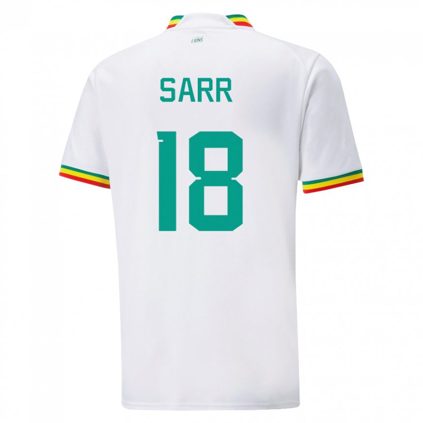Kvinder Senegals Ismaila Sarr #18 Hvid Hjemmebane Spillertrøjer 22-24 Trøje T-shirt