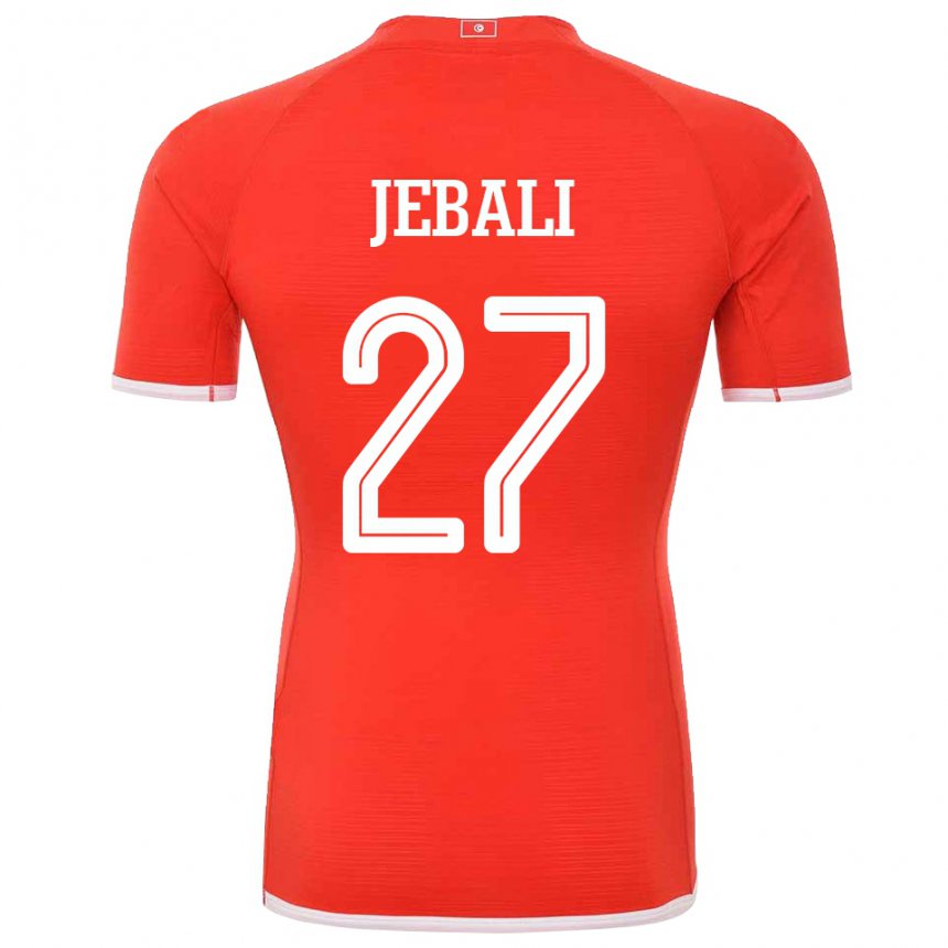 Kvinder Tunesiens Issam Jebali #27 Rød Hjemmebane Spillertrøjer 22-24 Trøje T-shirt