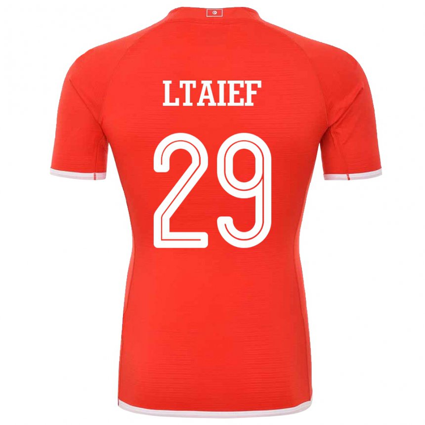 Kvinder Tunesiens Sayfallah Ltaief #29 Rød Hjemmebane Spillertrøjer 22-24 Trøje T-shirt