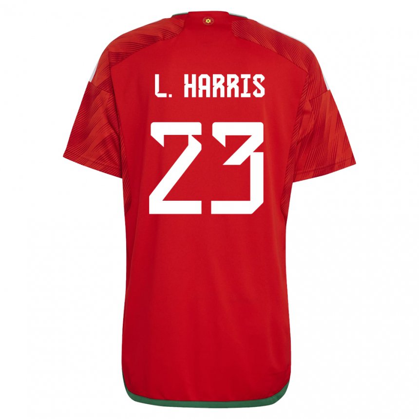 Kvinder Wales Luke Harris #23 Rød Hjemmebane Spillertrøjer 22-24 Trøje T-shirt