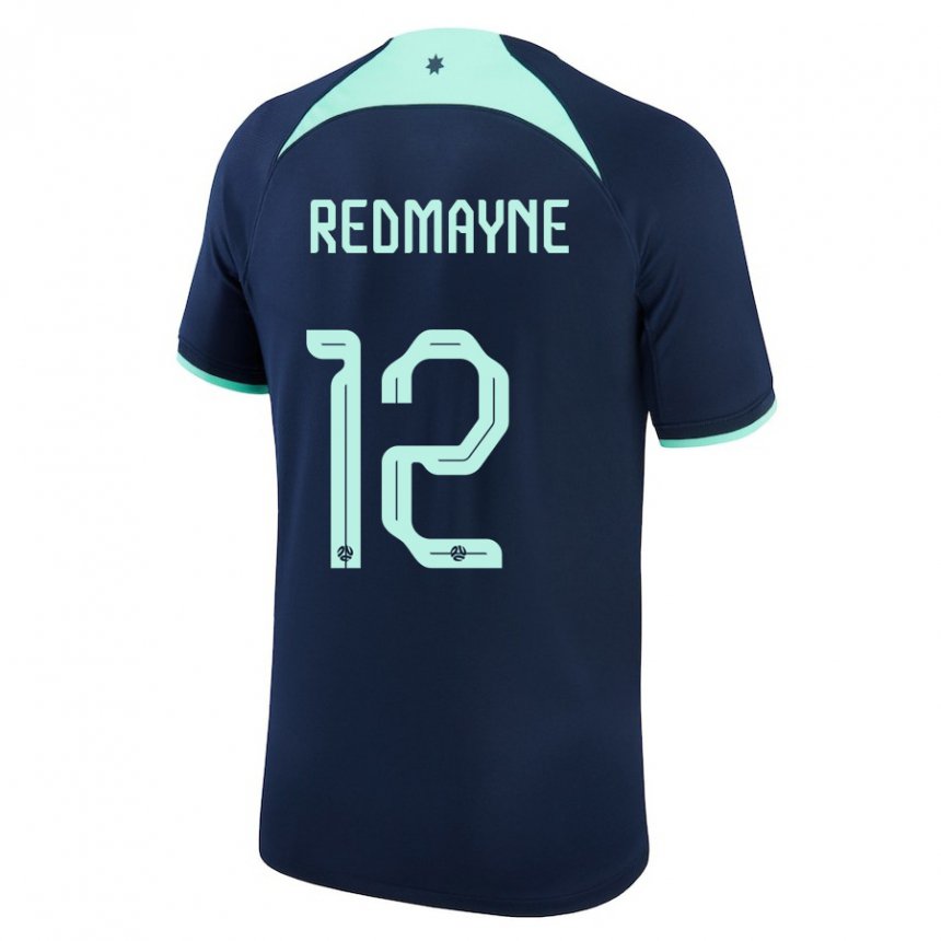Kvinder Australiens Andrew Redmayne #12 Mørkeblå Udebane Spillertrøjer 22-24 Trøje T-shirt