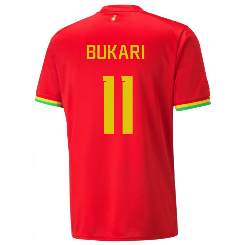 Kvinder Ghanas Osman Bukari #11 Rød Udebane Spillertrøjer 22-24 Trøje T-shirt